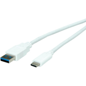 Roline VALUE USB3.0 kabel, A-C, M/M, 0.5m, bijeli   /  11.99.9010